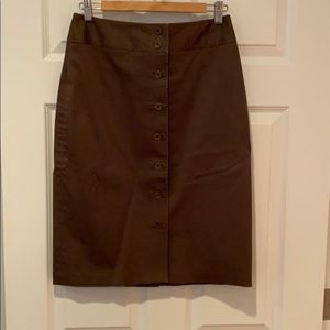 Brooks Brothers pencil button down skirt. So cute!